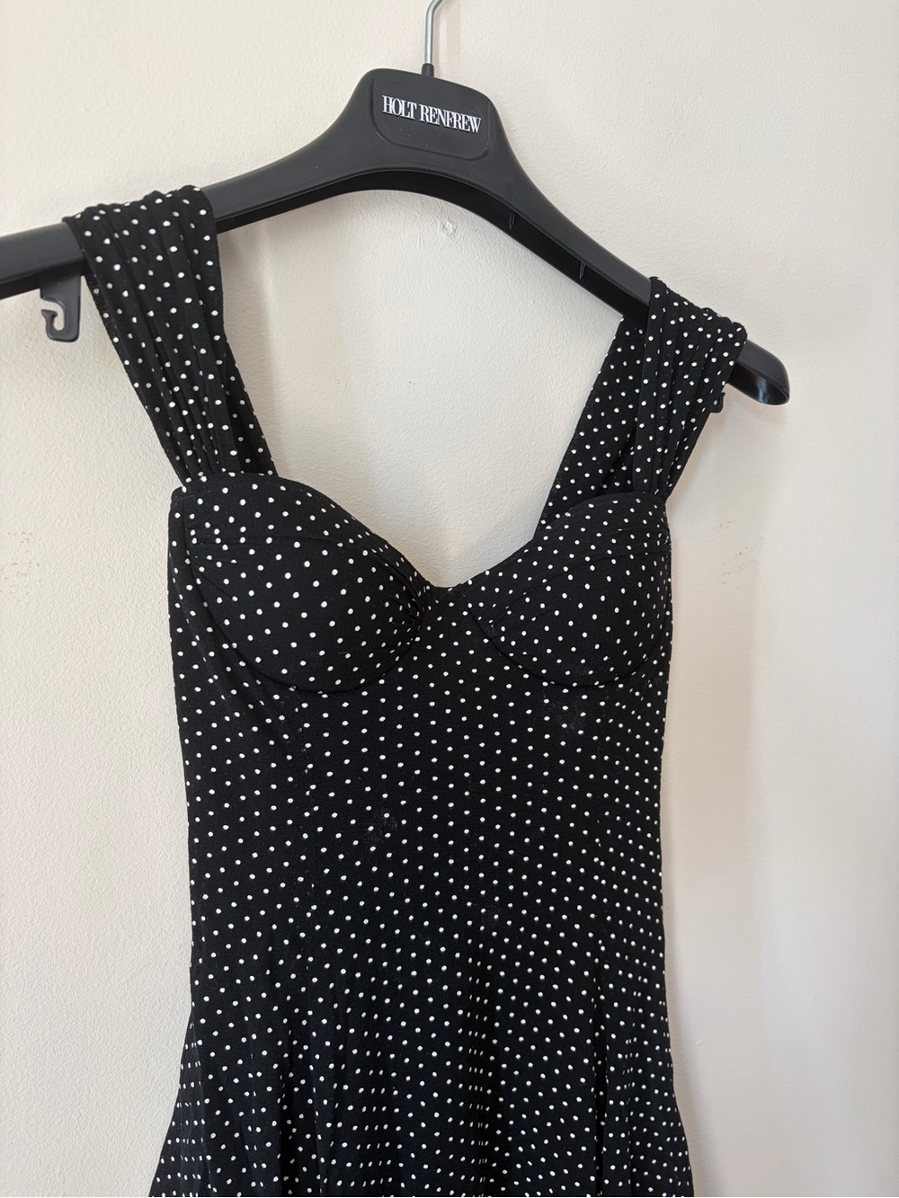 Black Polka Dot Sweetheart Sundress Size Small